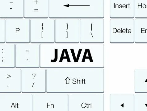 Java white keyboard button Stockillustratie
