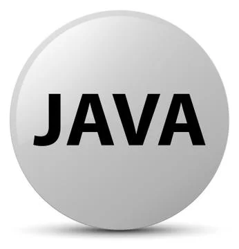 Java white round button Stock Illustration