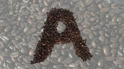 Java word made out of coffee beans Stock-Footage 146404655