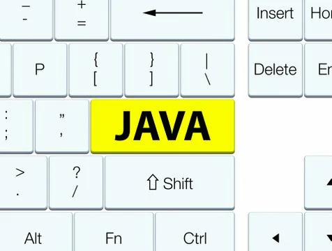 Java yellow keyboard button 库存插图