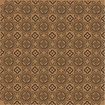 Javanese Batik Seamless Pattern vector Ilustración de archivo