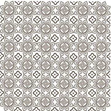 Javanese Batik Seamless Pattern vector Ilustración de archivo