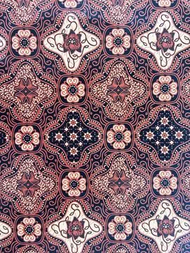 Javanese Batik Sogan Seamless Pattern Floral Ornaments and Ethnic Indonesian Stock Illustration