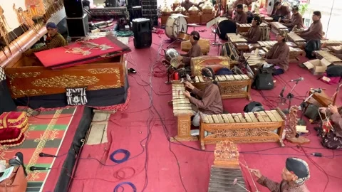 Javanese Gamelan Orchestra Performance Stock Footage 342577242