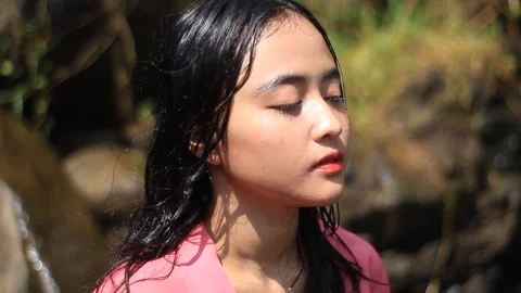 Javanese Girl Face Stock Footage 113031257