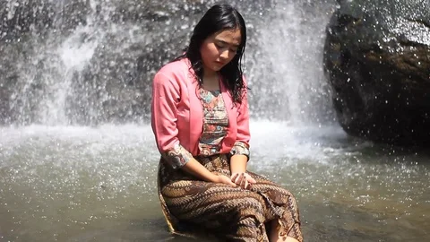 Javanese Girl Sad Stock Footage 113032029