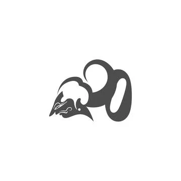 Javanese puppet icon with number logo design vector illustration 스톡 일러스트