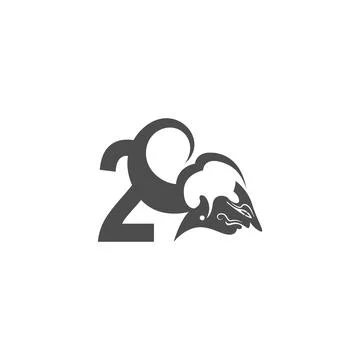 Javanese puppet icon with number logo design vector illustration 스톡 일러스트