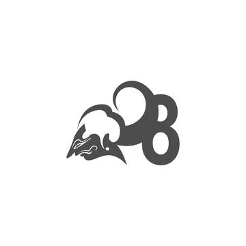 Javanese puppet icon with number logo design vector illustration 스톡 일러스트