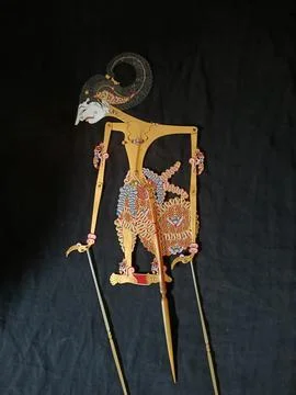 Javanese Wayang Kulit Shadow Puppet - Young Arjuna Raden Permadi` Stock Photos