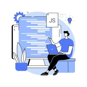 JavaScript abstract concept vector illustration. Stock Illustration