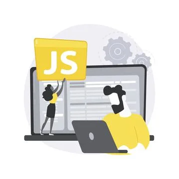 JavaScript abstract concept vector illustration. Stock Illustration