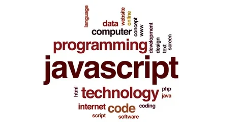 Javascript animated word cloud, text des... | Stock Video | Pond5