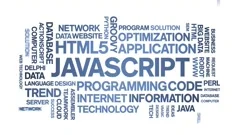 Javascript animated word cloud, text des... | Stock Video | Pond5