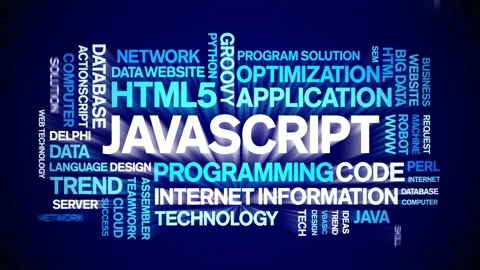 Javascript animated word cloud,animation kinetic typography seamless loop. Stock Footage 184191475