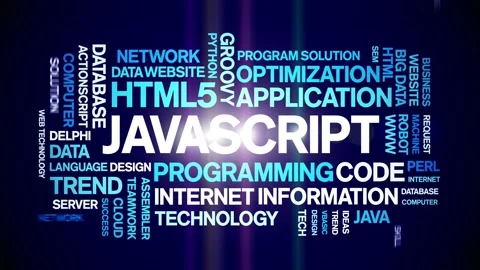 Javascript animated word cloud,animation kinetic typography seamless loop. Stock Footage 184192452