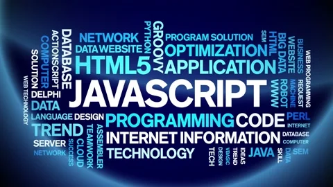 Javascript animated word cloud,animation kinetic typography seamless loop. Stock Footage 184192976