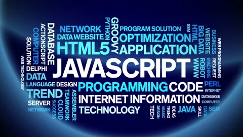 Javascript animated word cloud,animation kinetic typography seamless loop. Stock Footage 184193474