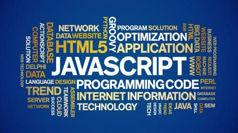 Javascript animated word cloud,animation kinetic typography seamless loop. Stock Footage 184197048