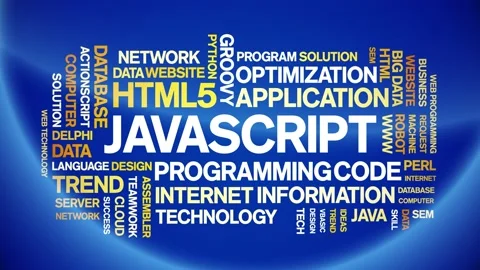 Javascript animated word cloud,animation kinetic typography seamless loop. Stock Footage 184200875