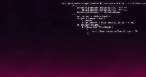 Javascript code background with lines of code appear from top to down. Gradie Stock Footage 145955520