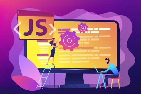 JavaScript concept vector illustration. Stock-Illustration