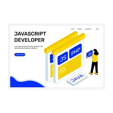 JavaScript Developer Stock Illustration