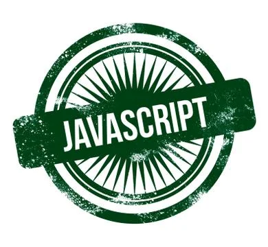Javascript - green grunge stamp Stock-Illustration
