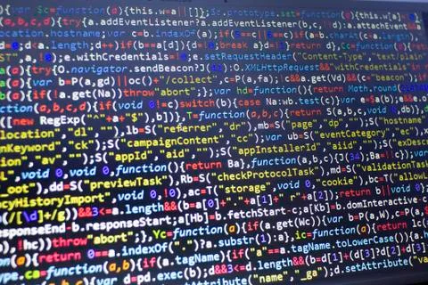 Javascript HTML5 code 库存照片