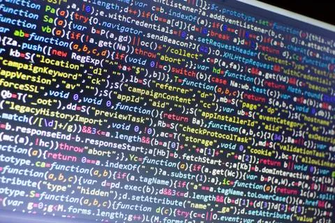 Javascript HTML5 code Stock Photos