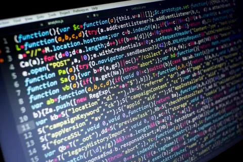Javascript HTML5 code 스톡 사진