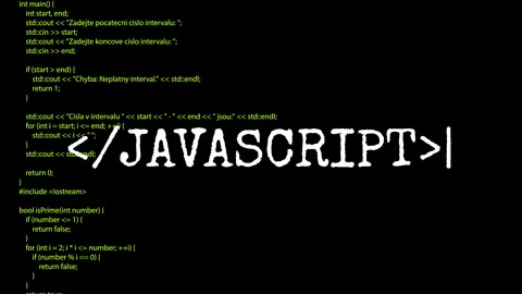 Javascript text and code running down a computer screen terminal. Stock Footage 252901156