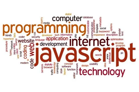Javascript word cloud Stock-Illustration