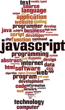 Javascript word cloud Stock-Illustration