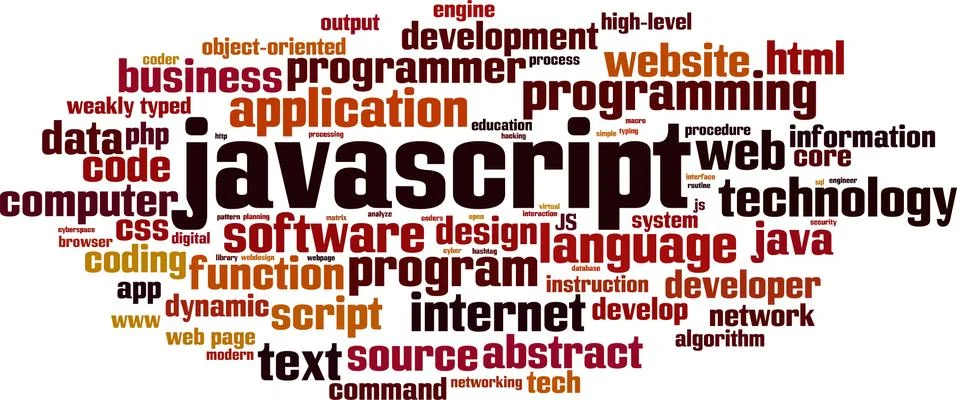 Javascript word cloud Stock-Illustration