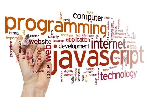 Javascript word cloud Stock-Fotos