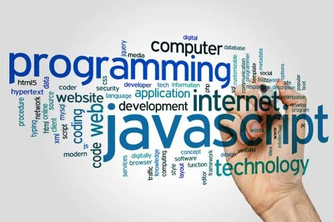 Javascript word cloud Stock Photos