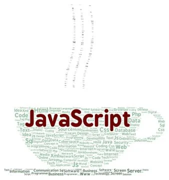 Javascript word cloud shape Stock Illustration