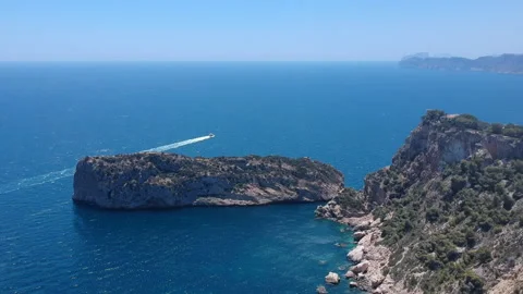 Javea Ocean views during summer Spain Stock Footage 130645530