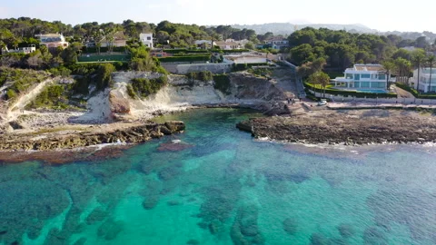 JAVEA, SPAIN - AUGUST 10, 2024. Drone view of Marina Nou Fontana. Video stock 293921904