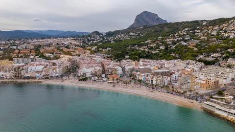 Javea in Spain by drone Foto stock