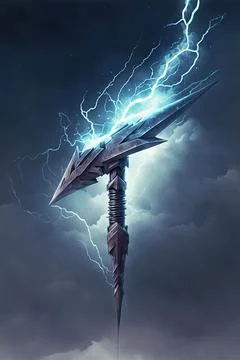 Javelin of lightning Stock Illustration