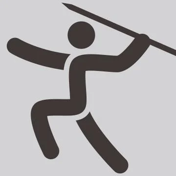 Javelin throw icon Stock Illustration