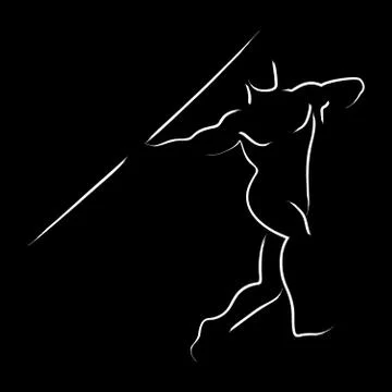 Javelin Throw Stock Illustration