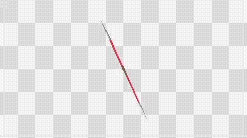 Javelin Throw Stick Rotating on a Transparent Background. Seamless Loop. 4K Video stock 303699449