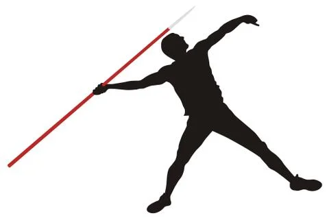 Javelin thrower Stock Illustration