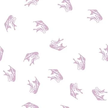 Jaw bone glyph seamless pattern イラスト素材