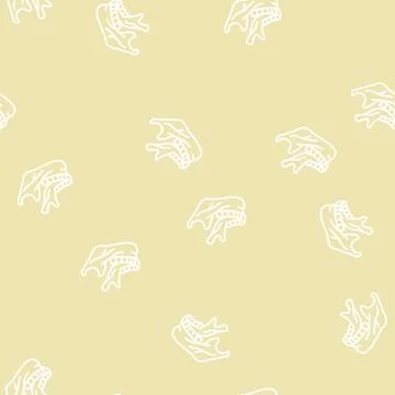 Jaw bone line seamless pattern Stock Illustration