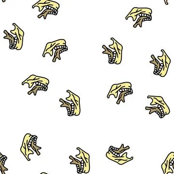 Jaw bone vector seamless pattern イラスト素材