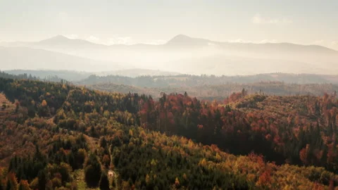 Jaw-dropping alpine landscape with mountains towering above the valley Stock Footage 233541194